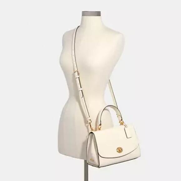 NWT Coach Tilly Top Handle Satchel Chalk - Picture 2 of 12